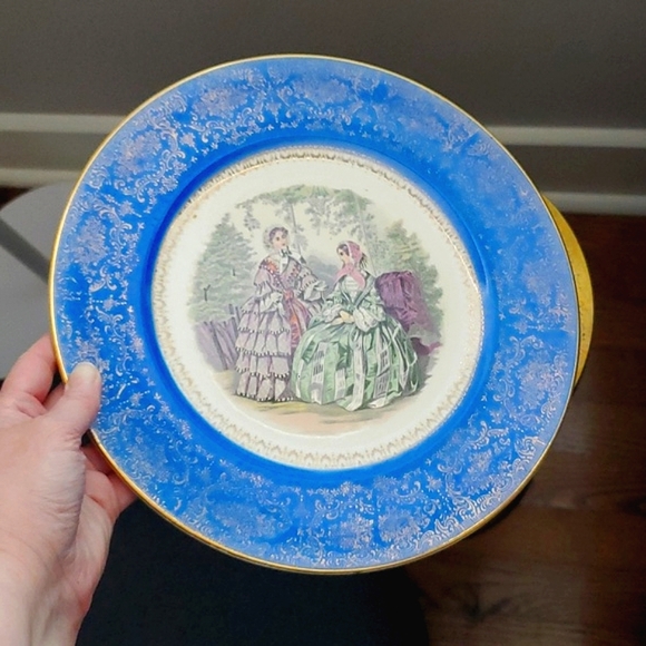 Vtg Century by Salem Godey Ladies Decorative Collector Plate with 23K Gold Trim - Picture 4 of 10